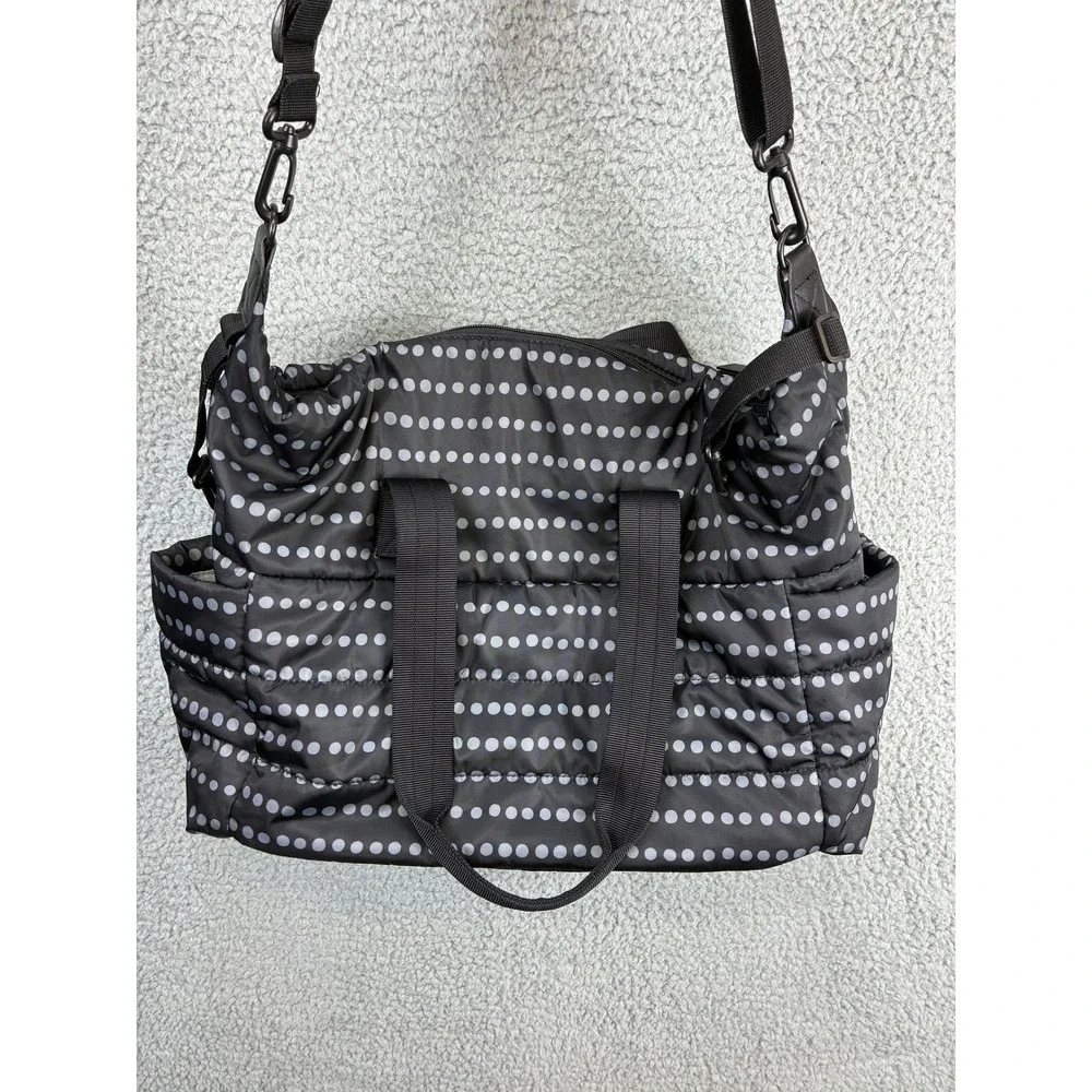 Skip Hop Riverside Ultra Light Diaper Bag Tote Womens Black Polka Dot Carryall